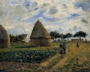 卡米耶 毕沙罗 : Peasants and Hay Stacks